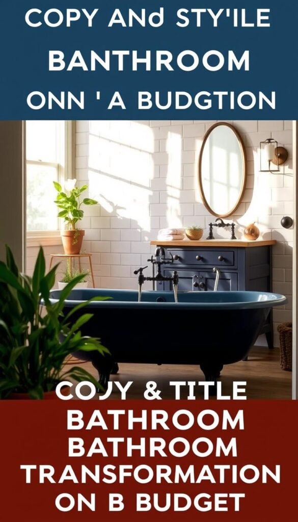 A cozy and stylish bathroom transformation on a budget.