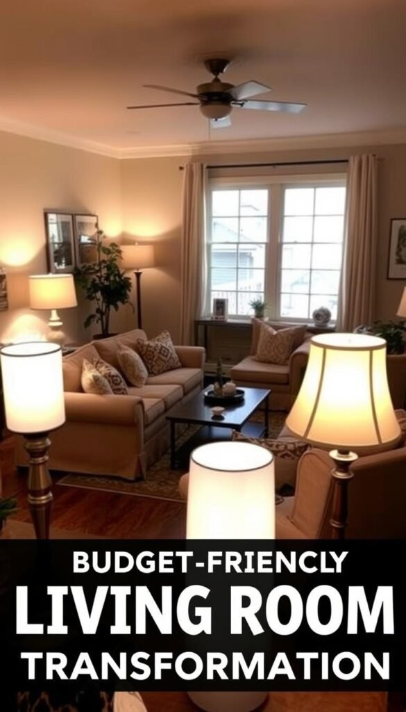 A cozy living room with a warm, inviting atmosphere.