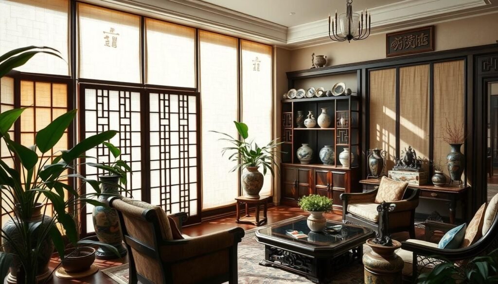 Asian-inspired antique decor