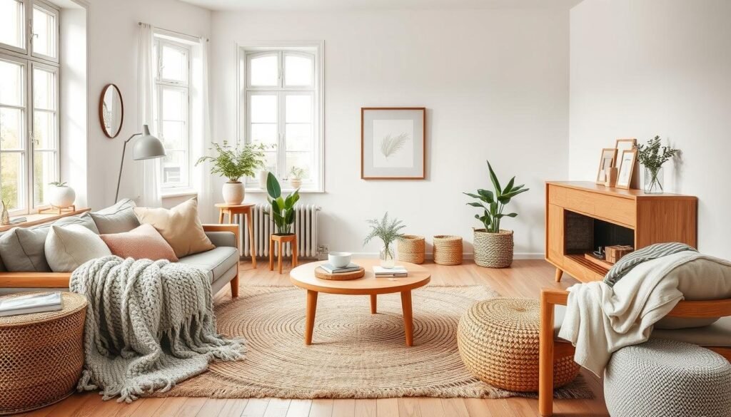 Cozy Scandinavian Living Room textures