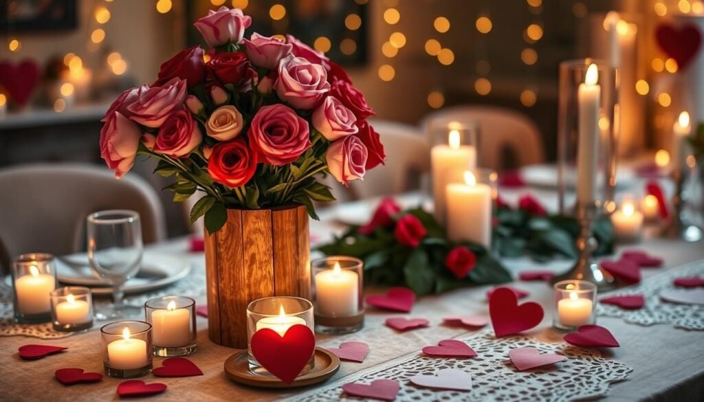 DIY Valentine's Day centerpieces