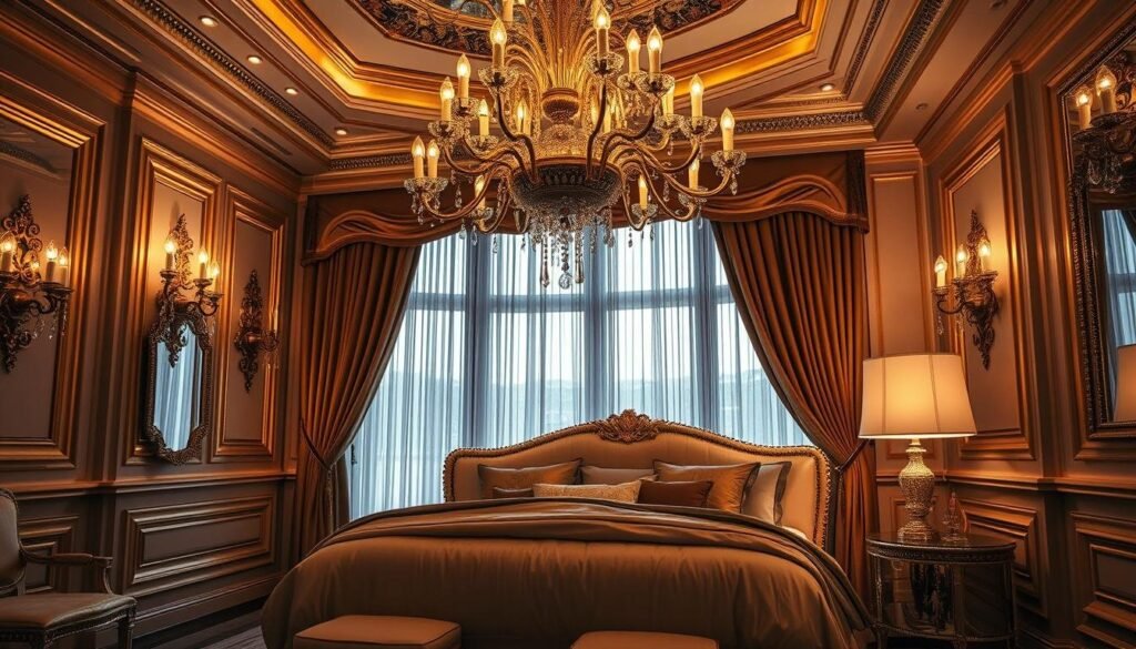 Glamorous bedroom decor lighting