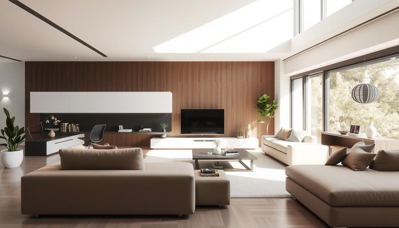 Minimalist Living Room with Hidden Storage Solutions
