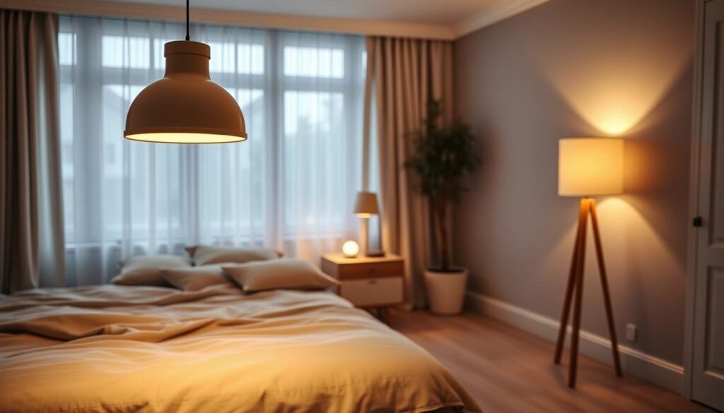 Scandinavian Japandi Bedroom Lighting