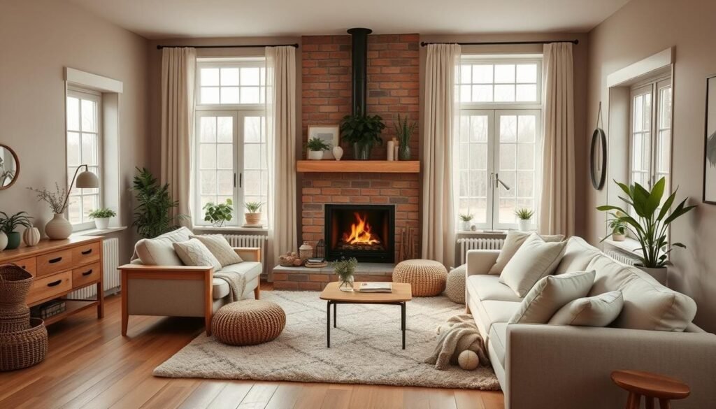 Scandinavian cozy home decor