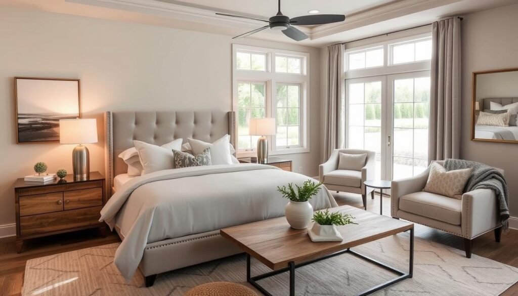 Transitional Master Bedroom Design