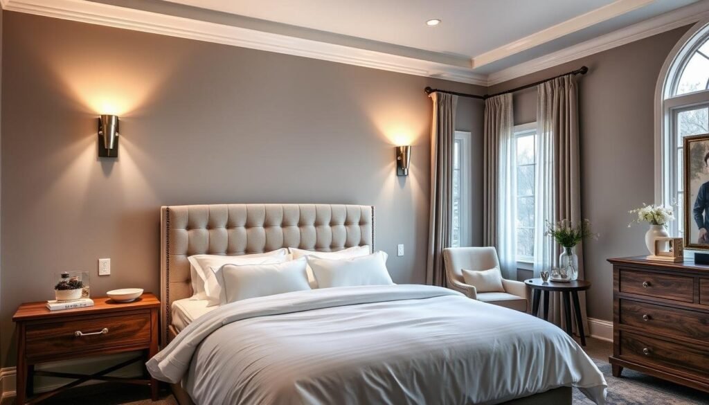 Transitional Master Bedroom Lighting