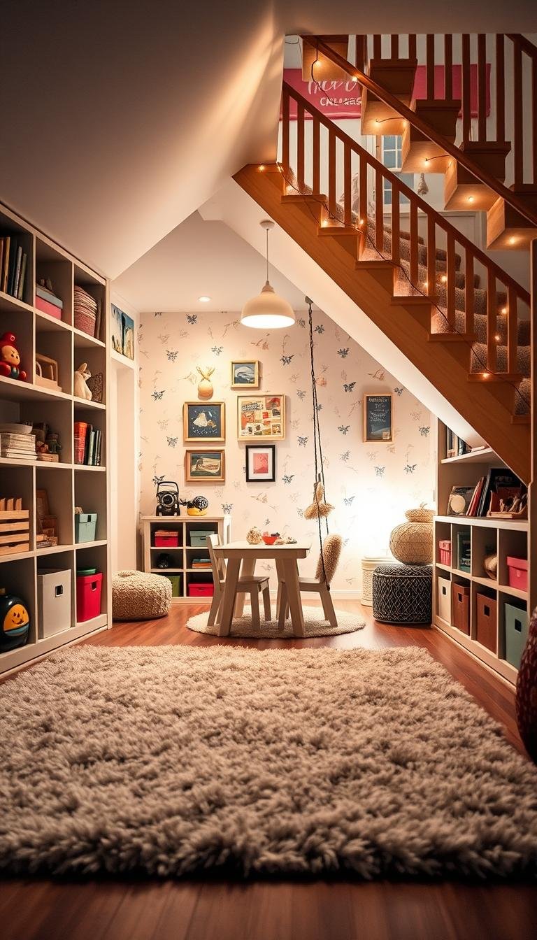15 Genius Under-Stairs Playroom Ideas for Kids' Hideaway Time