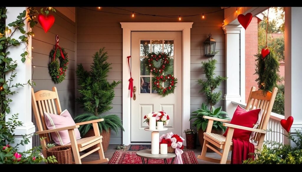 Valentine's Day porch decor