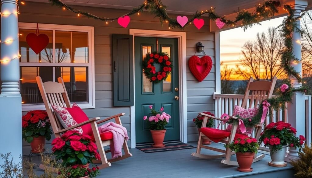 Valentine's Day porch decor