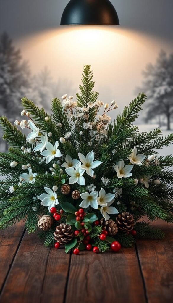 artificial winter floral arrangements