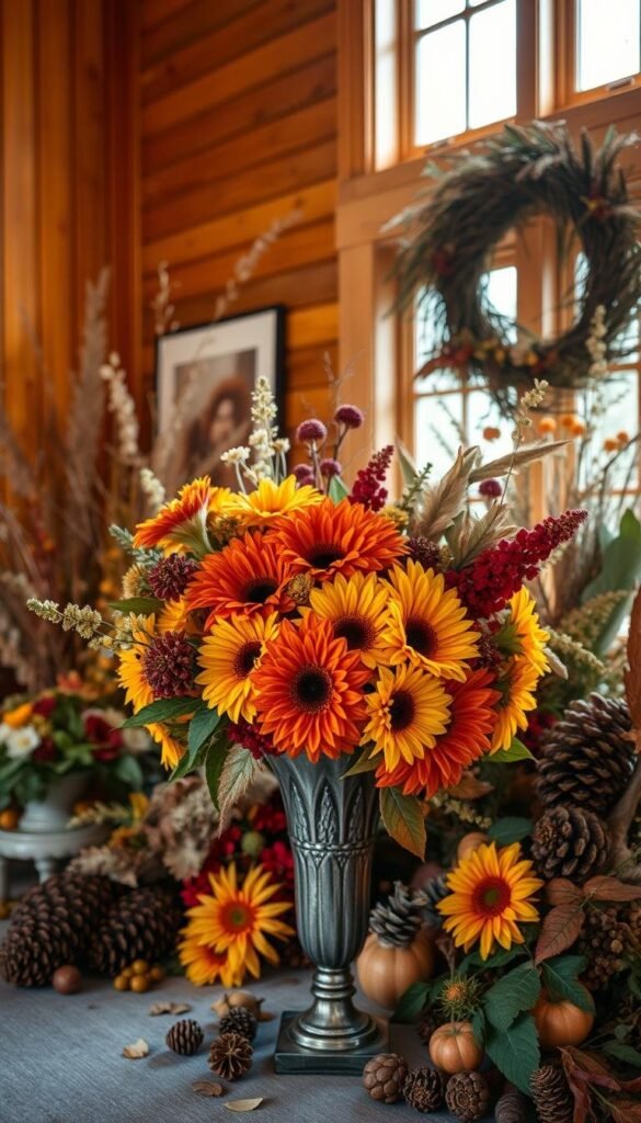 autumn floral displays