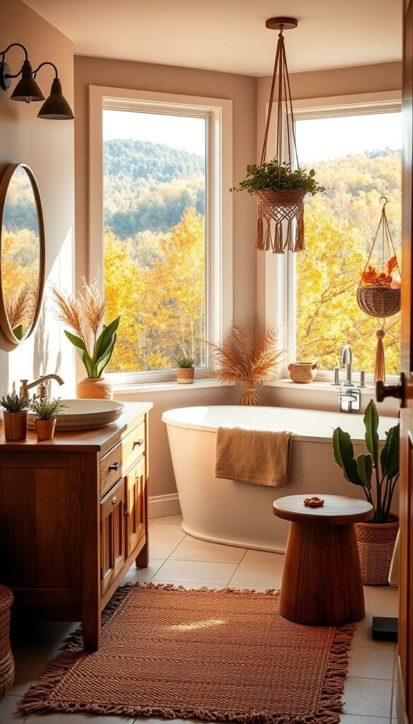 autumn home decor bathroom