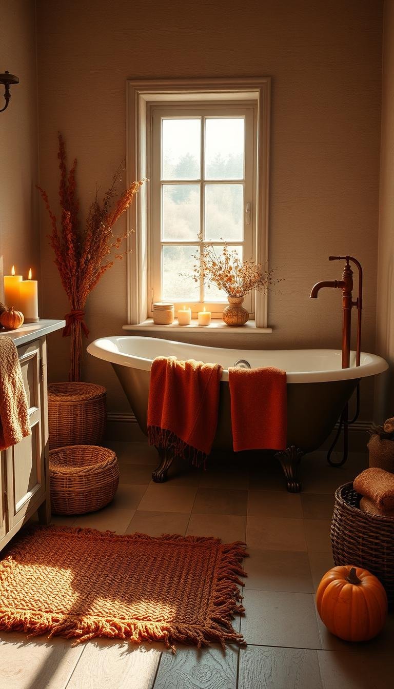 Autumn Bathroom Decor: Simple Upgrades for a Warm & Inviting Look