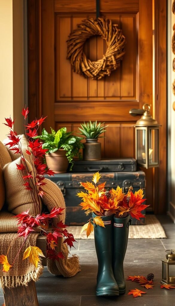 autumn home decor entryway