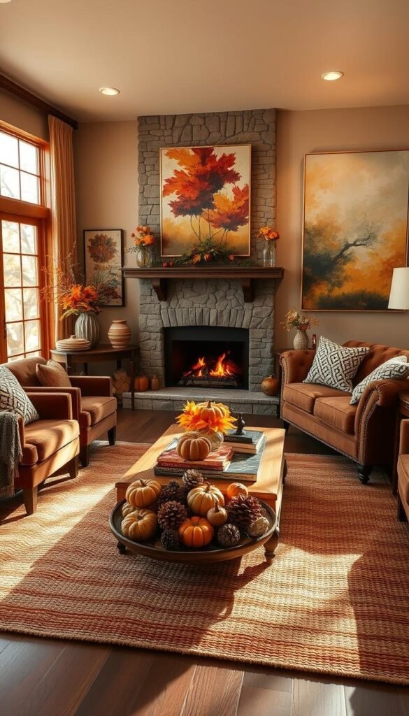 autumn home decor living room