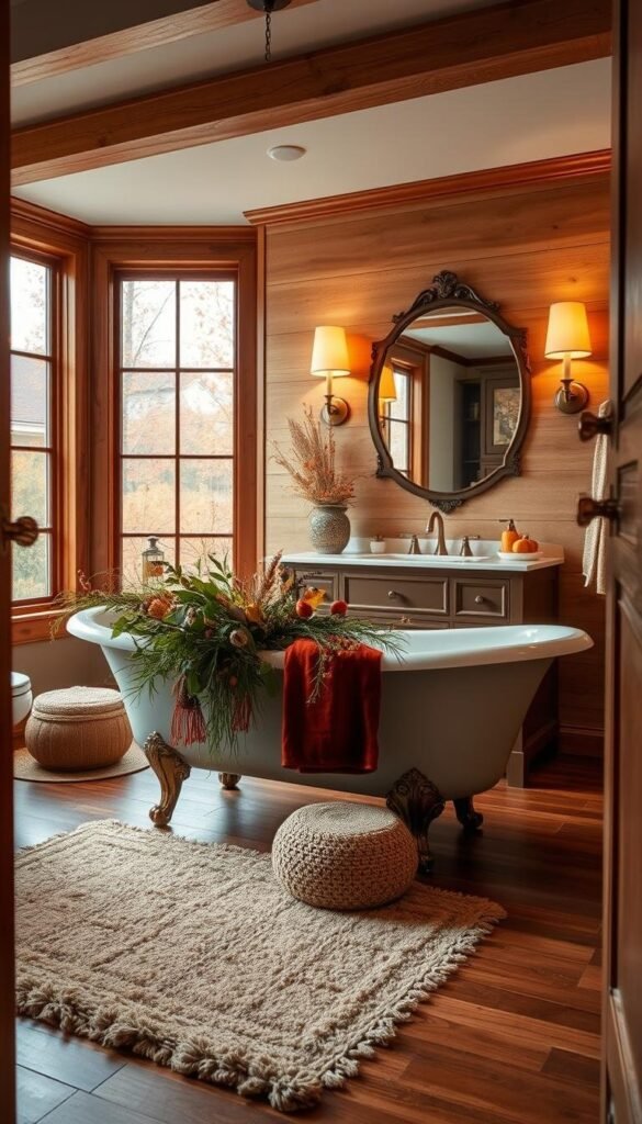 autumn-inspired bathroom design