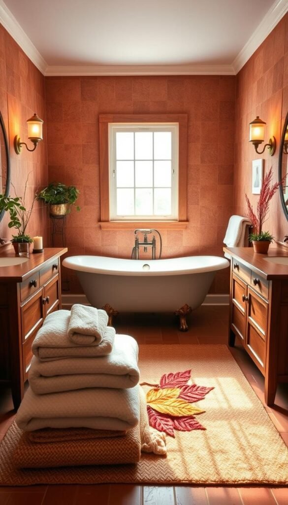autumn-inspired bathroom design
