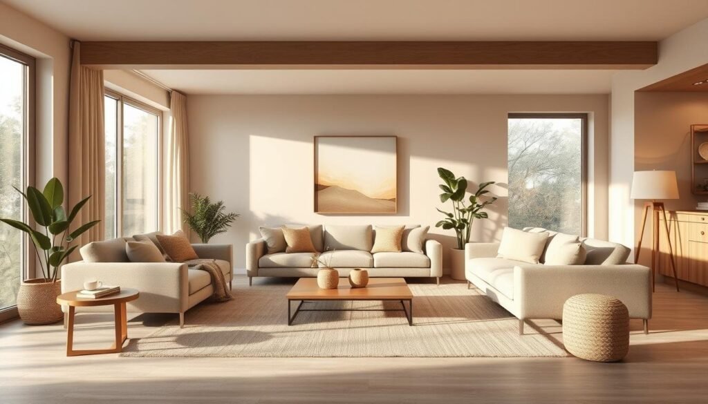 beige living room design