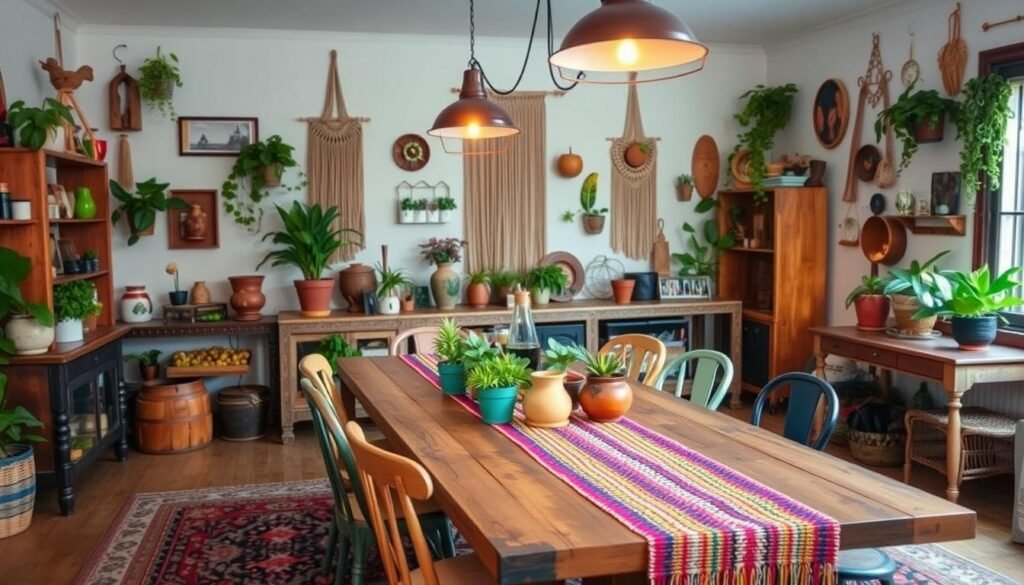 bohemian dining room decor