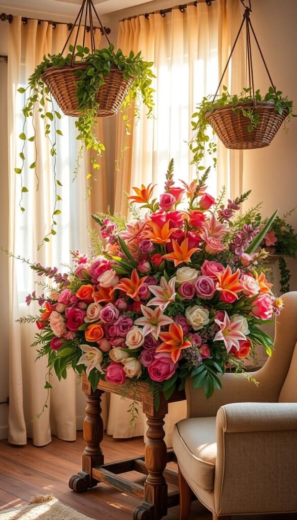 bright floral home accents