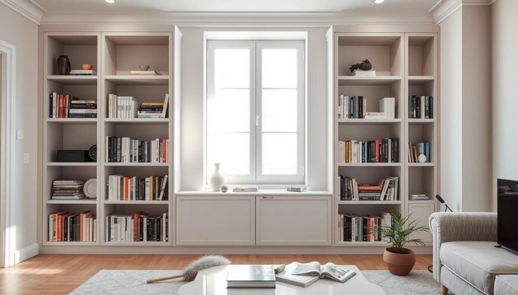 built-in bookshelves maintenance