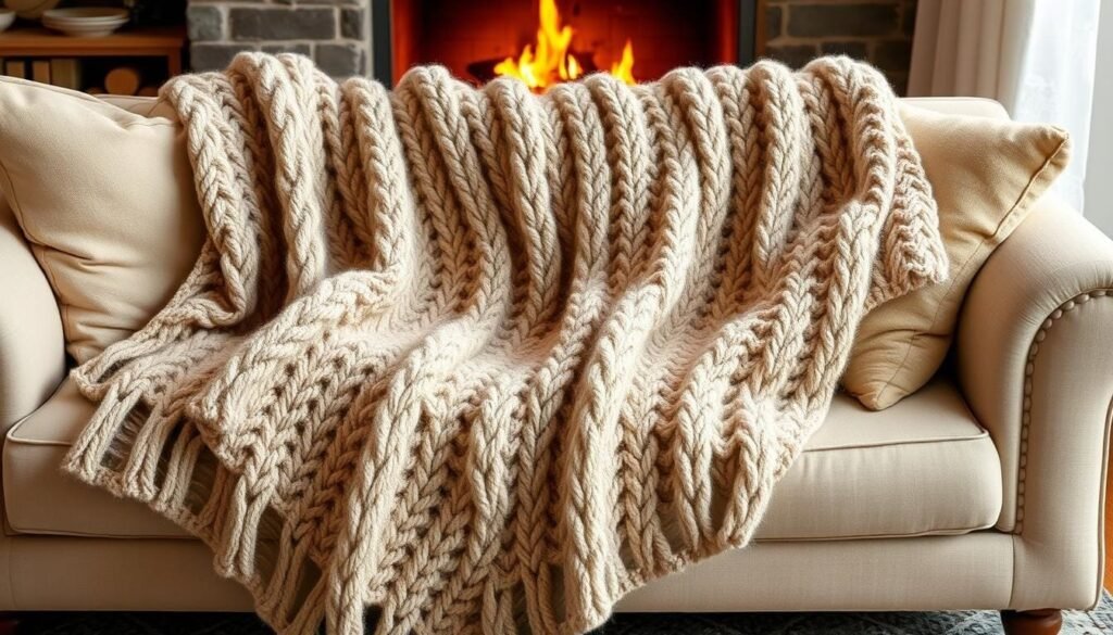 chunky knit throws