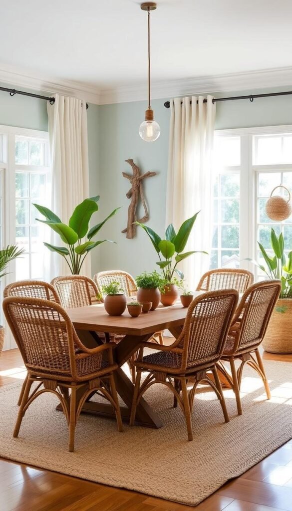 coastal themed dining room
