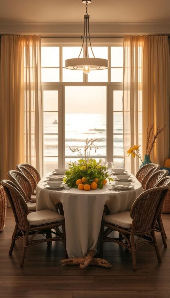 coastal themed dining room