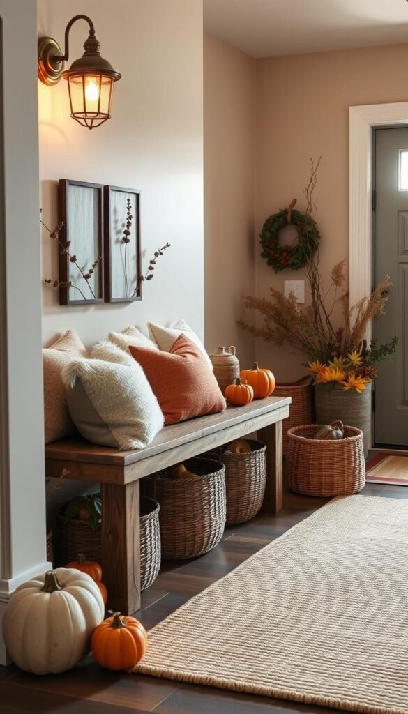 cozy autumn entryway ideas
