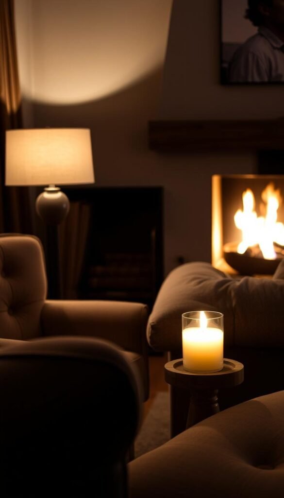 cozy lighting techniques for living room
