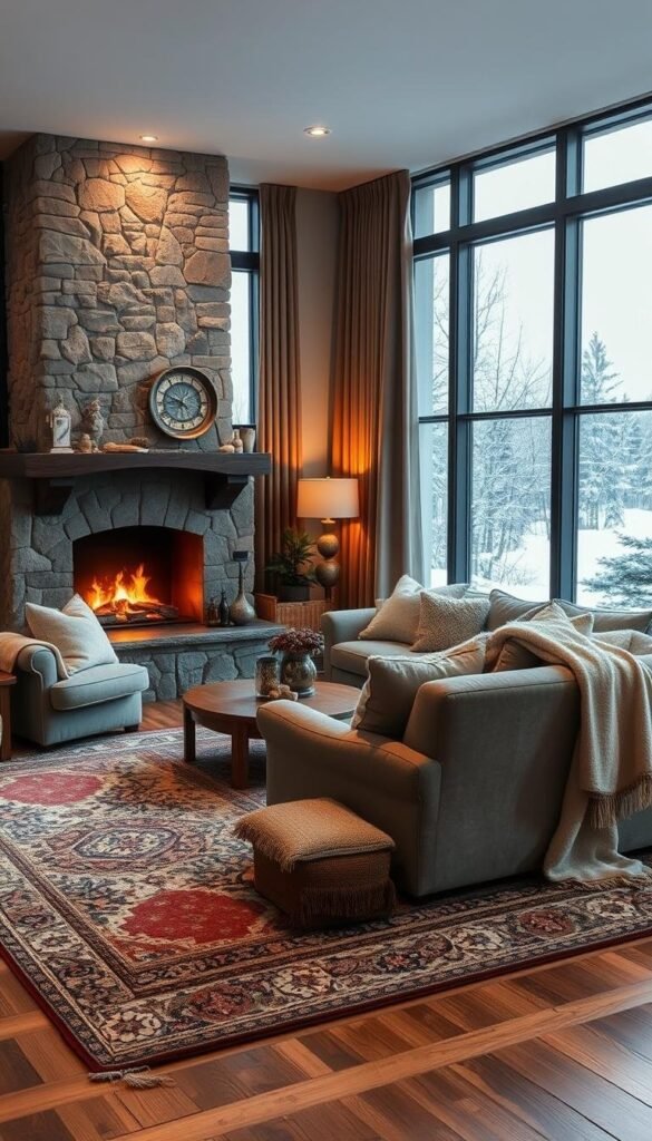 cozy winter living room decor