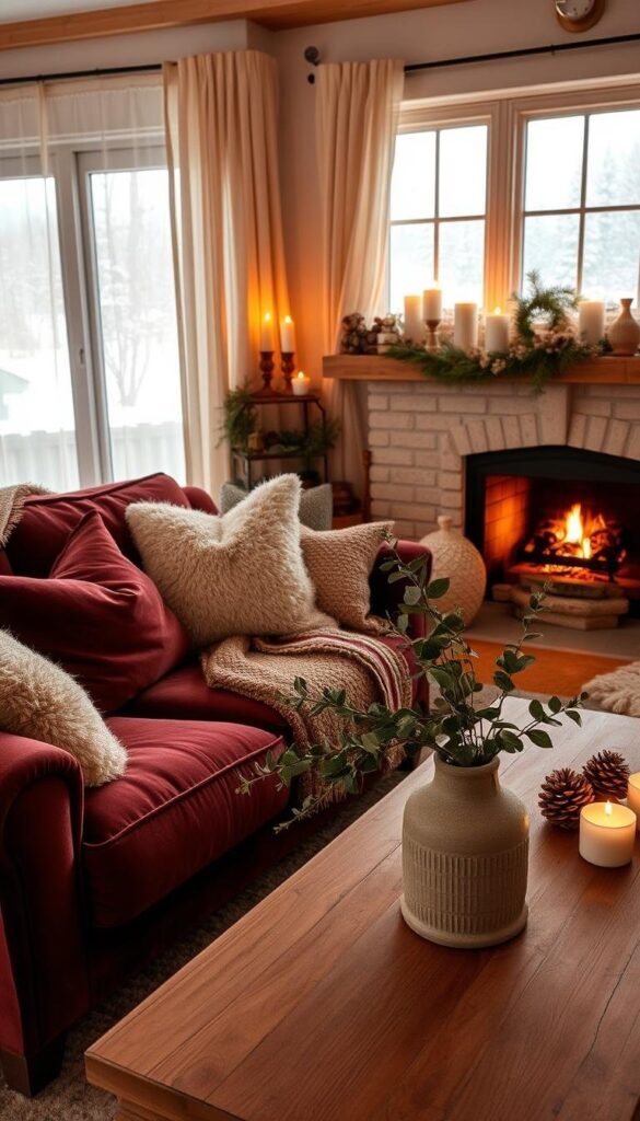 cozy winter living room decor