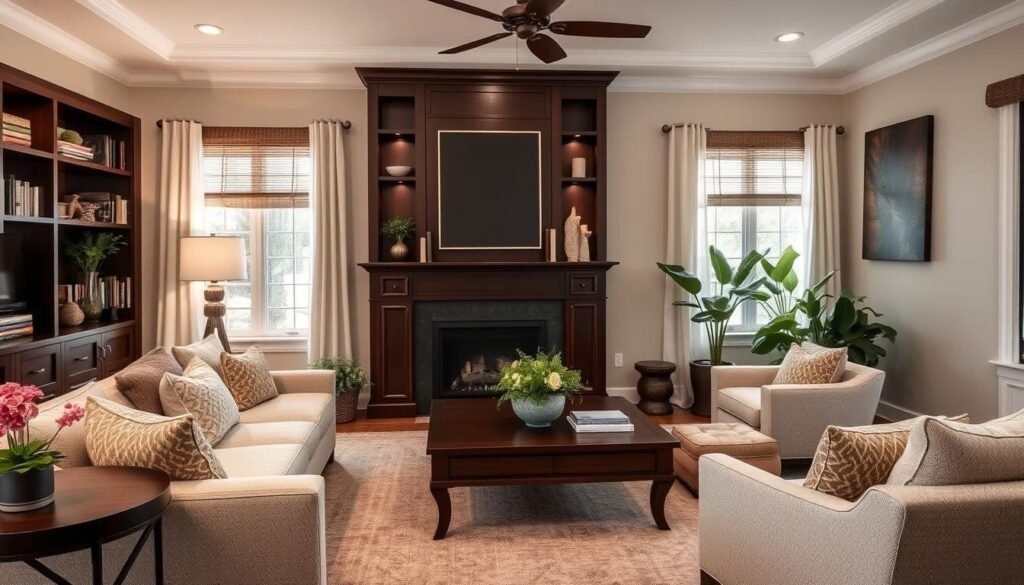 dark wood accents in home decor