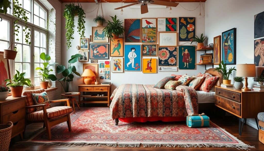 eclectic bedroom decor