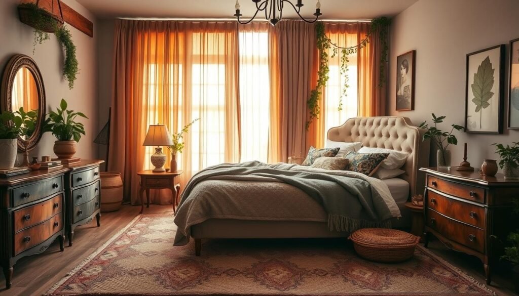 eclectic bedroom design