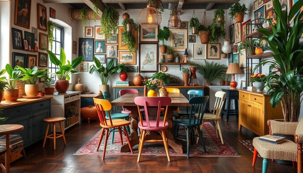 eclectic dining room decor