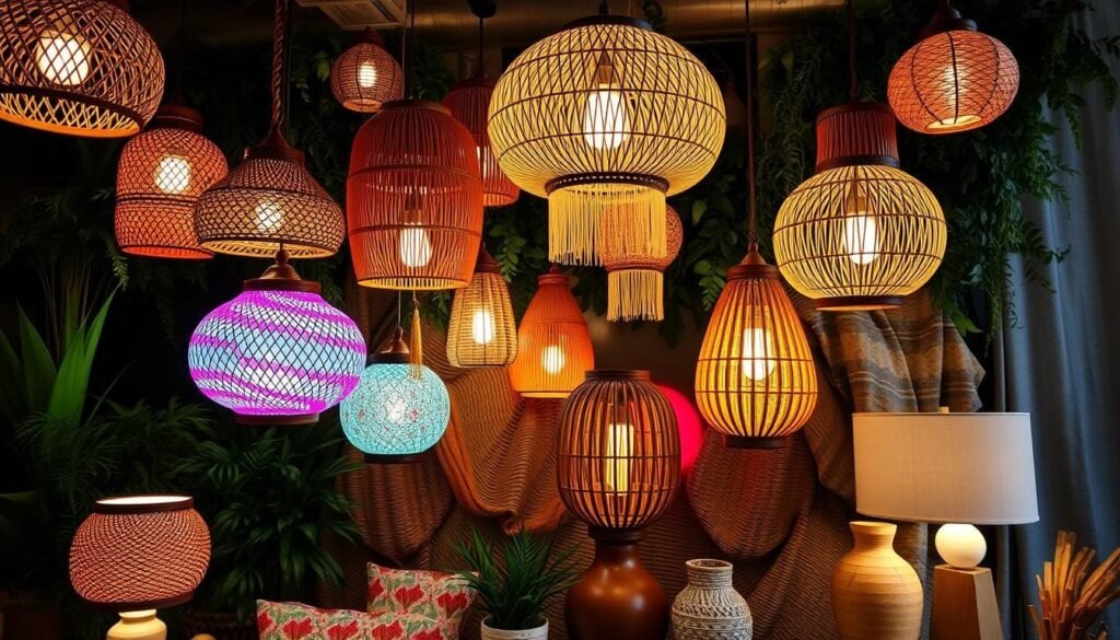 eclectic modern boho style lighting
