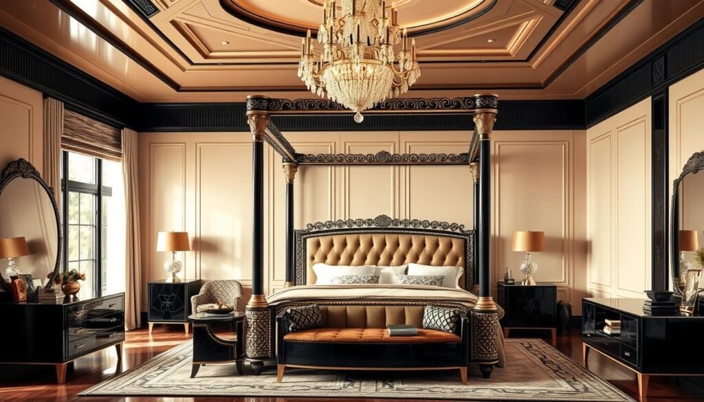 elegant Art Deco bedroom design