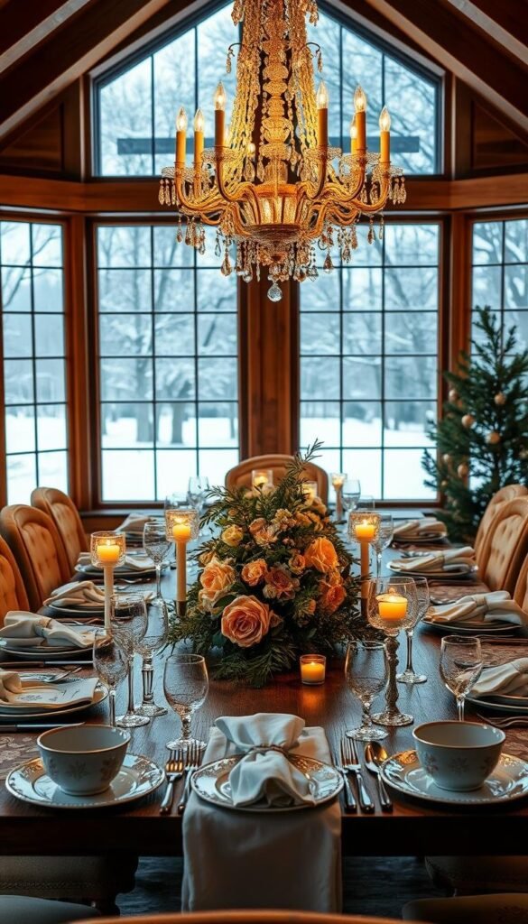 elegant winter dining room decor