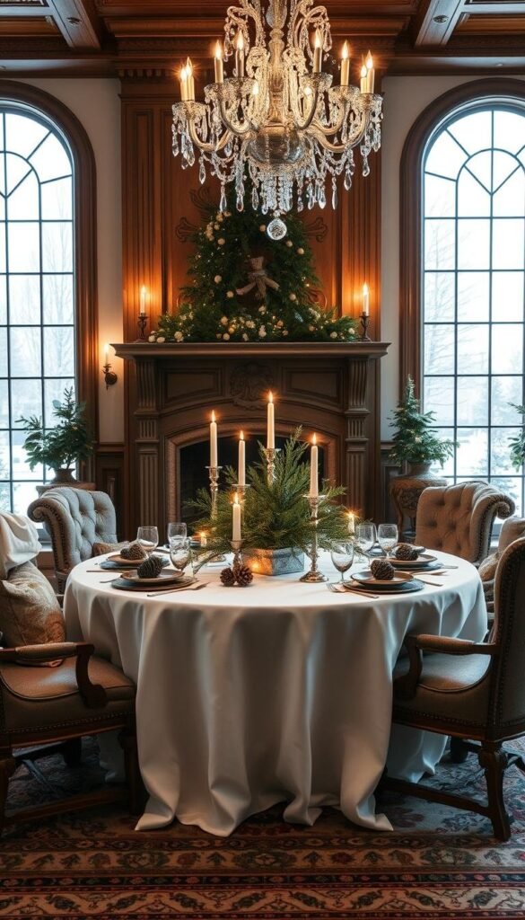 elegant winter dining room decor