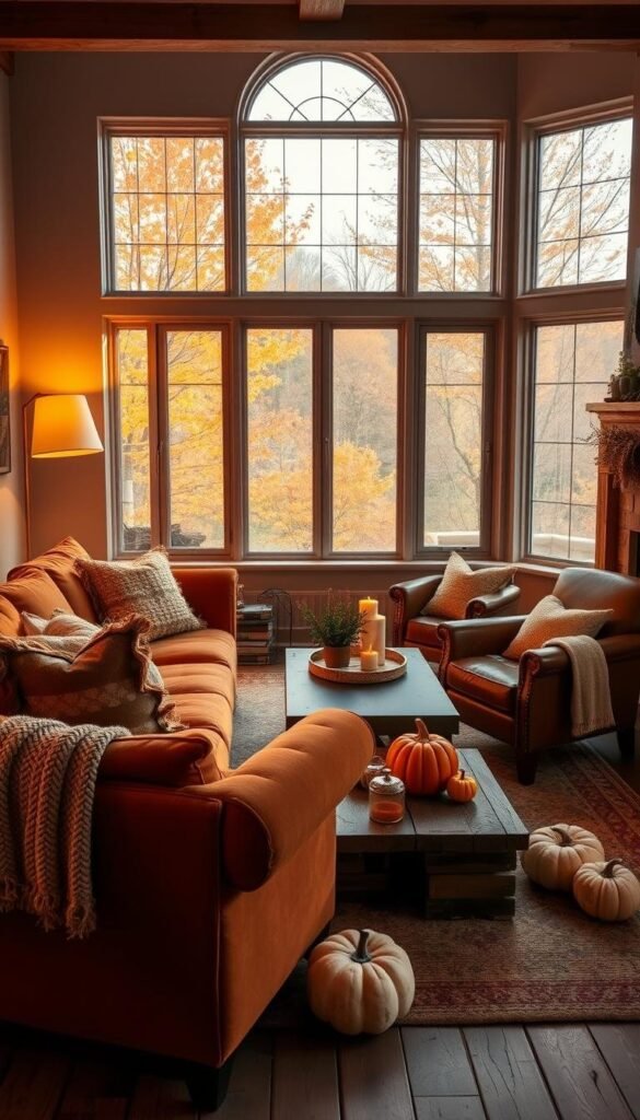 fall-themed living room ideas