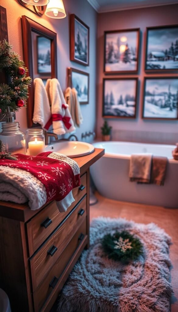 festive bathroom accessories