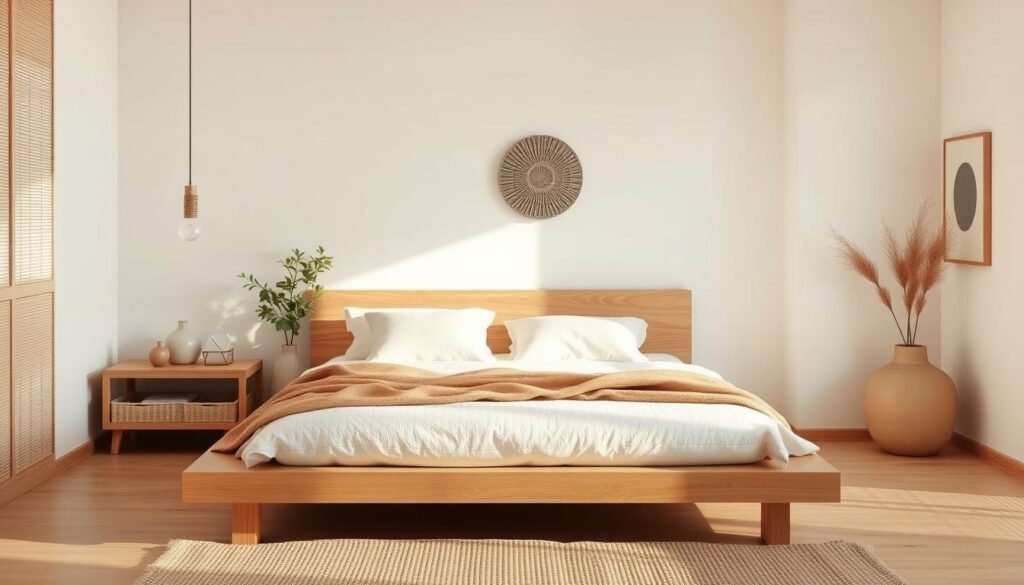 japandi bedroom on a budget