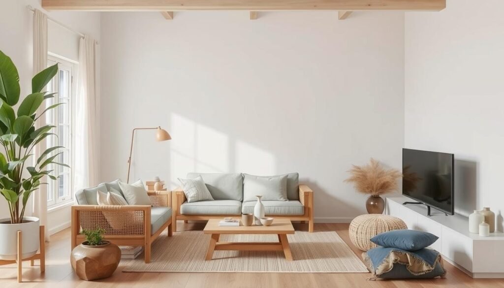 japandi color and material