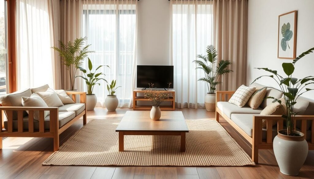 japandi furniture arrangement