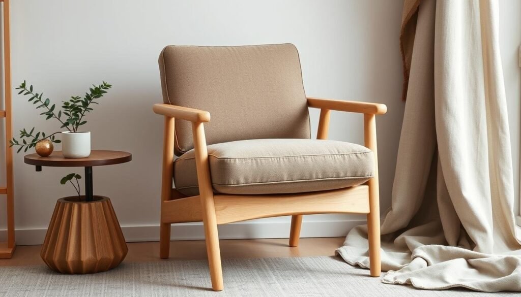 japandi style armchair