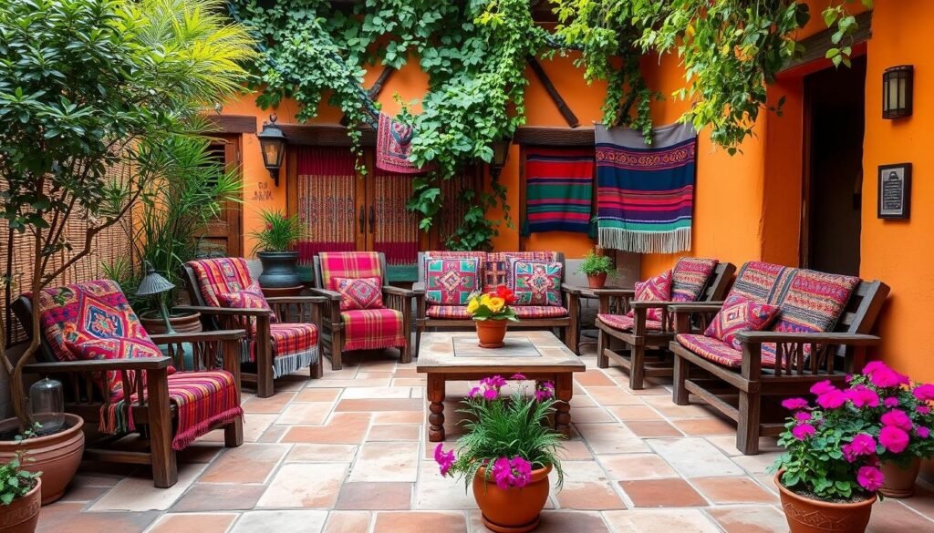 mexican garden hacienda style textiles