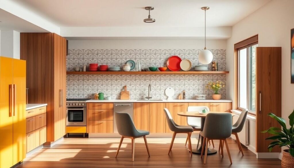 mid-century modern kitchen design