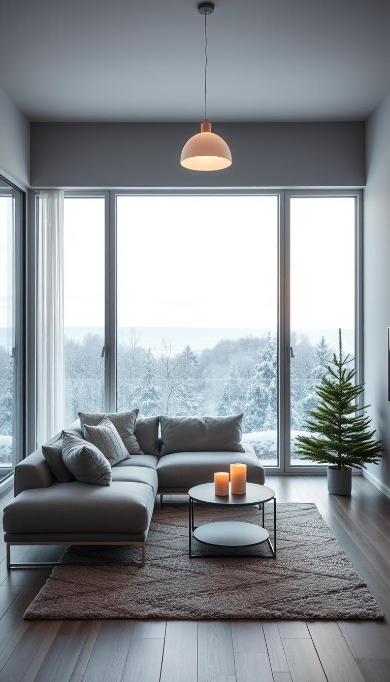 Minimalist Christmas Living Rooms